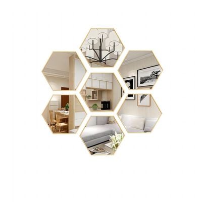 Alayna Mirror Frame 7 PCS Set Gold 22.9x20Cm 