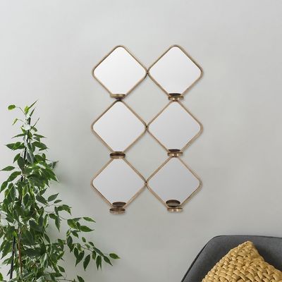 Petite Decorative Mirror Frame Gold 62.5X12.5X93.5Cm