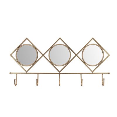 Petite Decorative Mirror Frame With Hanger Gold 62.5X12.5X93.5Cm