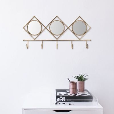 Petite Decorative Mirror Frame With Hanger Gold 62.5X12.5X93.5Cm