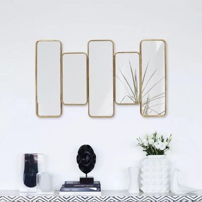 Petite Decorative Mirror Frame Gold 100X60X4.5Cm
