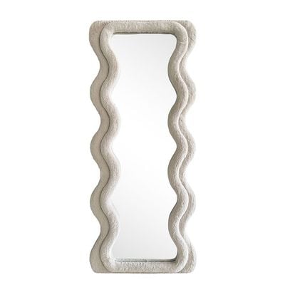 Aw24 Mio Tufted Curvy Lines Mirror 66X160Cm