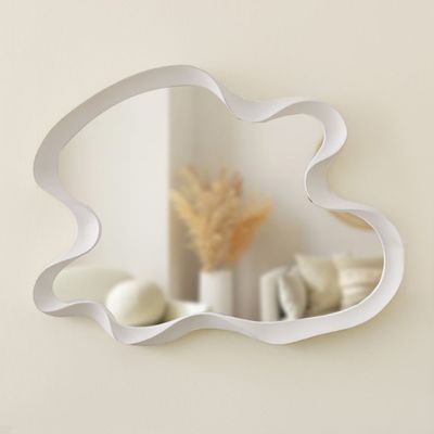 Aw24 Mio Amoeba Mirror White 64X80Cm