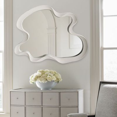 Aw24 Mio Amoeba Mirror White 64X80Cm