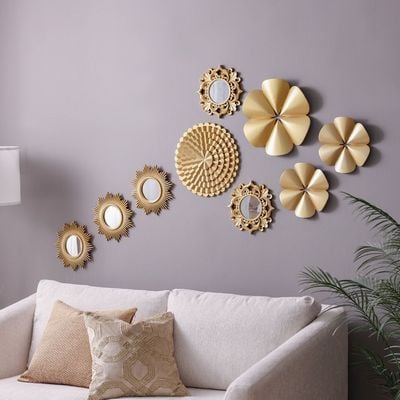 Reza Crater Mirror Wall Décor S/335Cm, 25Cm