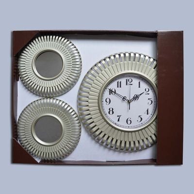 Reza Spiral Mirror With Clock S/3 40Cm, 25Cm