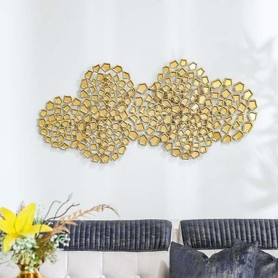 Stolpa Metal Wall Decor Gold 106 x 6 x 47.6 Cm