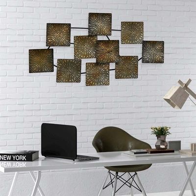 Stolpa Metal Wall Decor Gold 109 x 5 x 60.9 Cm
