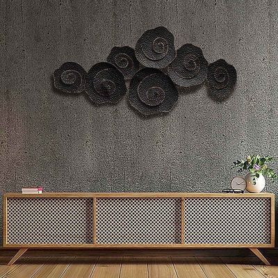 Stolpa Metal Rose Wall Decor Black 111 x 7.5 x 53 Cm