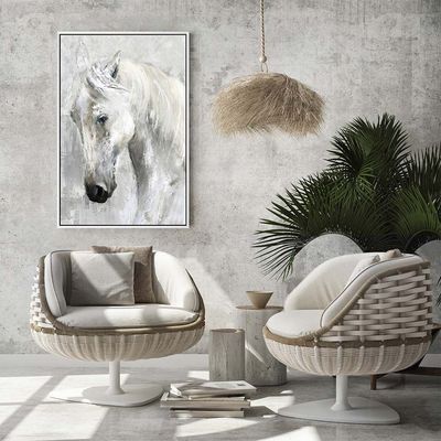 Lorena Horse Portrait Framed Canvas 60X90Cm