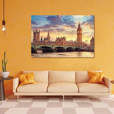 Diana London Bridge Tempered Glass Wall Art Multi 120X80X0.4Cm