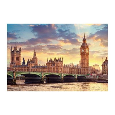 Diana London Bridge Tempered Glass Wall Art Multi 120X80X0.4Cm