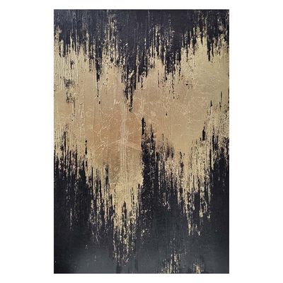 Lorena Set Of 2 Gold And Silver Abstract Canvas 40X60Cm