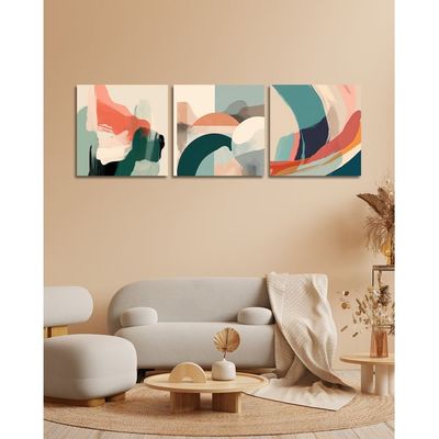 Petite Set Of 3 Canvas Multicolor 40x40Cm 