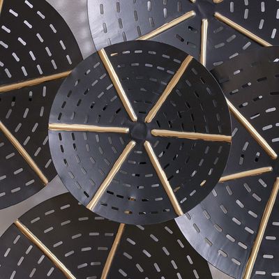 Alayna Round Metal Wall Décor - Black/Gold - 97.8x7.6x54.6 cm