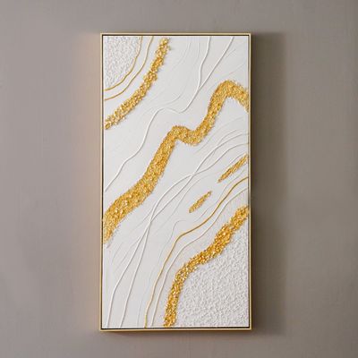 Palladir Set Of 2 Hand Painted Abstract Canvas With Gold Foil 62X122Cm 