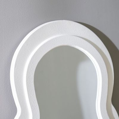 Petite Wooden Wall Mirror White 74X4X175Cm 