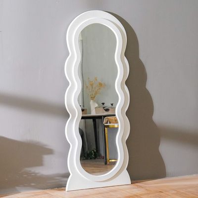 Petite Wooden Wall Mirror White 74X4X175Cm 