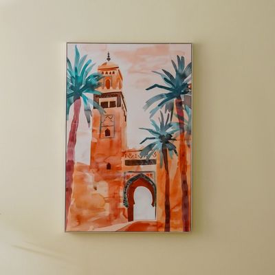 Afreen Mosque Watercolor Canvas Print 80X120X3.8Cm