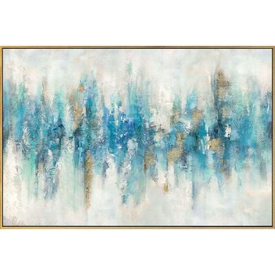 Casablanca Azure Linear Canvas Print 120X80X3.8Cm