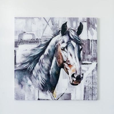 Rabat Equestrain Horse Canvas Wall Art 80x80x3Cm