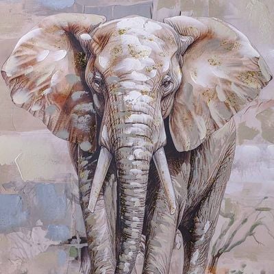 Rabat Majestic Elephant Canvas Wall Art 80x100x3Cm