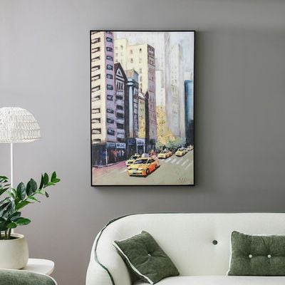 Rabat Downtown Reverie Cityscape Framed Wall Art 82x122x4.5Cm