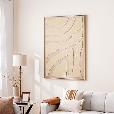 SS25 Cyprus Canvas Curves Inlight Framed Wall Art 102.6X142.6Cm