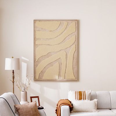 SS25 Cyprus Canvas Curves Inlight Framed Wall Art 102.6X142.6Cm