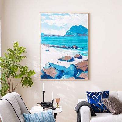 SS25 Cyprus Canvas Lands End 1 Framed Wall Art 102.6X142.6Cm