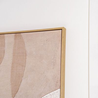 SS25 Cyprus Canvas Texture Bliss Framed Wall Art 82.6X122.6Cm