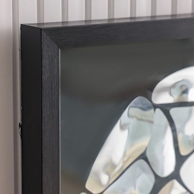 Skia Glass & PP Chrome Shadow Boxes 60x60x50Cm