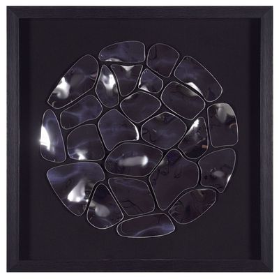 Skia Glass & PP Chrome Shadow Boxes 60x60x50Cm Skia Glass & PP Chrome Shadow Boxes 60x60x50Cm