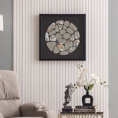 Skia Glass & PP Chrome Shadow Boxes 60x60x50Cm