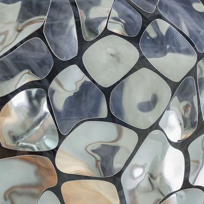 Skia Glass & PP Chrome Shadow Boxes 60x60x50Cm