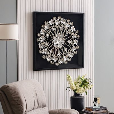 Skia Glass & PP Dandellion Upside Shadow Boxes 80x80x50Cm