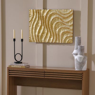 Skia Glass & PP Golden Desert Shadow Boxes 50x70x25Cm
