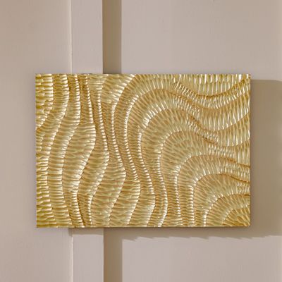 Skia Glass & PP Golden Desert Shadow Boxes 50x70x25Cm