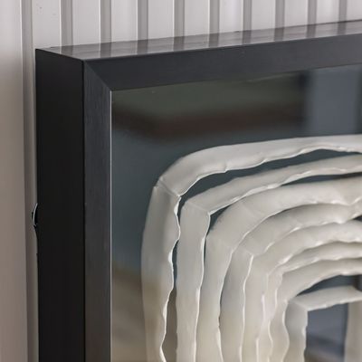 Skia Glass & PP Chrome Squares Shadow Boxes 60x60x70Cm