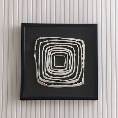 Skia Glass & PP Chrome Squares Shadow Boxes 60x60x70Cm