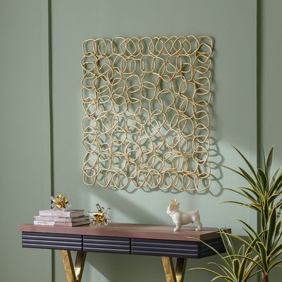 Skia Glass & PP Wire Square Shadow Boxes 90x90x30Cm