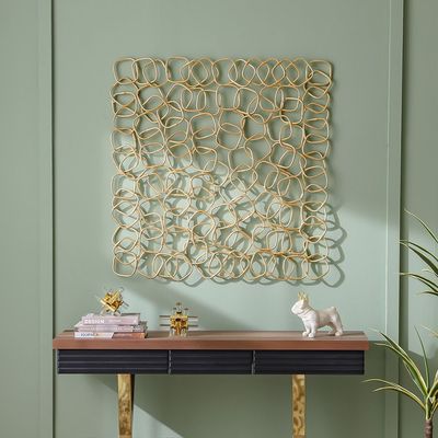 Skia Glass & PP Wire Square Shadow Boxes 90x90x30Cm