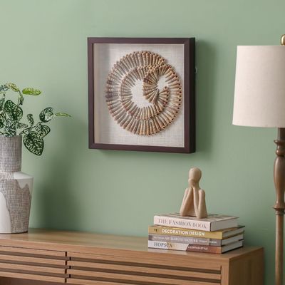 Skia Glass & PP Shells In Sphere Shadow Boxes 40x40x50Cm