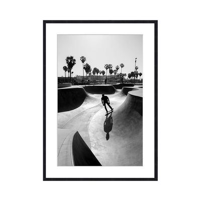 Latin Deep In Skate Boarding Wall Art W. Glass Frame 50X70Cm