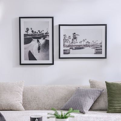 Latin Deep In Skate Boarding Wall Art W. Glass Frame 50X70Cm