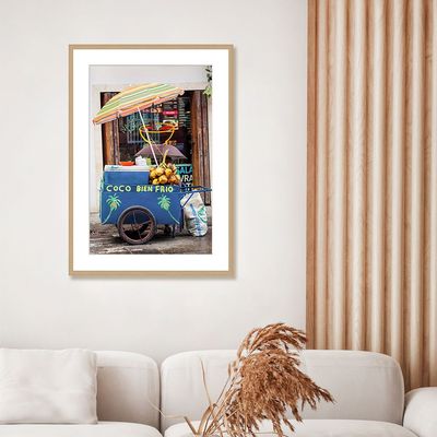Latin Coco Stand Wall Art W. Glass Frame 50X70Cm