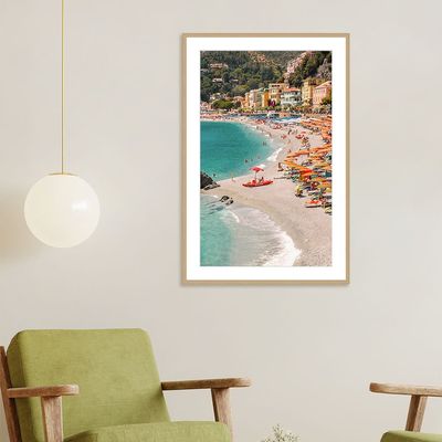 Latin Beach Lives Wall Art W. Glass Frame 60X90Cm