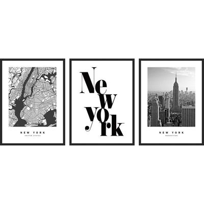 Latin New York S/3 Print Canvas 3Pcs:30X40