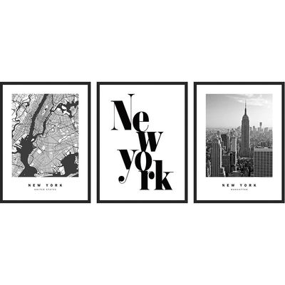 Latin New York S/3 Print Canvas 3Pcs:30X40