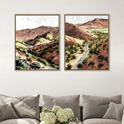 Latin Countryside S/2 Framed Canvas 2Pcs:40X50
